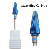 5 az 1-ben kúpos biztonsági kék keményfém körömfúró fúrók keményfém maró manikűrhöz eltávolító zselés körmök tartozékok