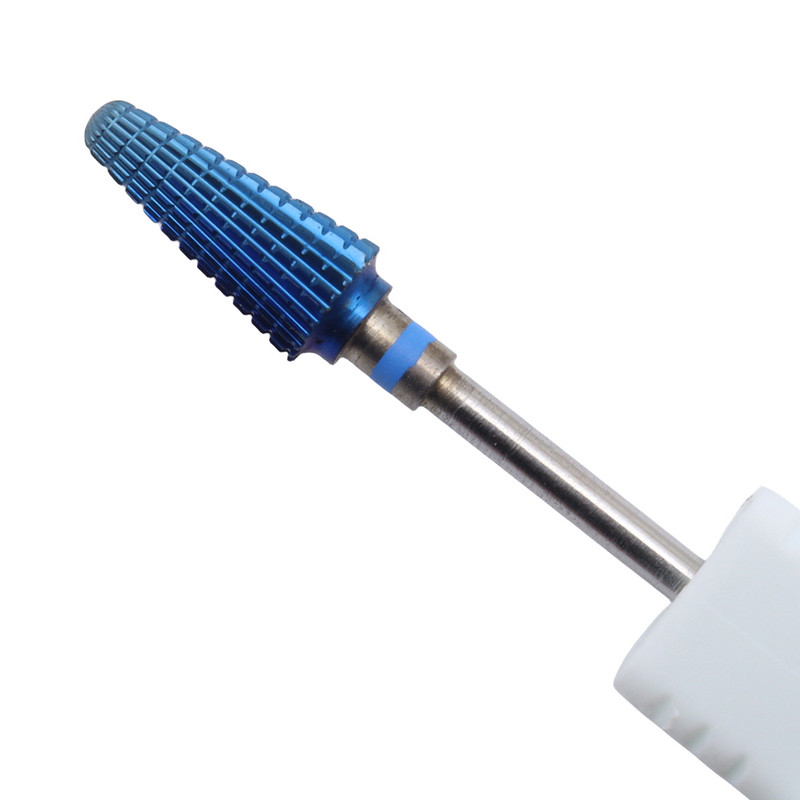 5 az 1-ben kúpos biztonsági kék keményfém körömfúró fúrók keményfém maró manikűrhöz eltávolító zselés körmök tartozékok