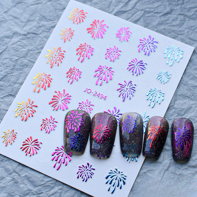 Plemeniti laserski polarizirani zeleni zmaj povoljni oblaci luksuzne 3D samoljepljive naljepnice za ukrašavanje noktiju naljepnica alata za manikuru u kineskom stilu