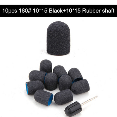 10 gab. 10*15/13*19 purpursarkani slīpēšanas uzgaļi Nagu mākslas slīpēšanas lentes, bloku vāciņi, serdeņa želejas noņemšanas līdzeklis pēdu kopšanai, kutikulas urbjmašīnas piederumi