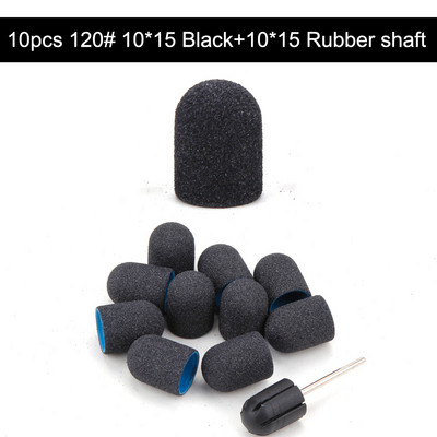 10 gab. 10*15/13*19 purpursarkani slīpēšanas uzgaļi Nagu mākslas slīpēšanas lentes, bloku vāciņi, serdeņa želejas noņemšanas līdzeklis pēdu kopšanai, kutikulas urbjmašīnas piederumi