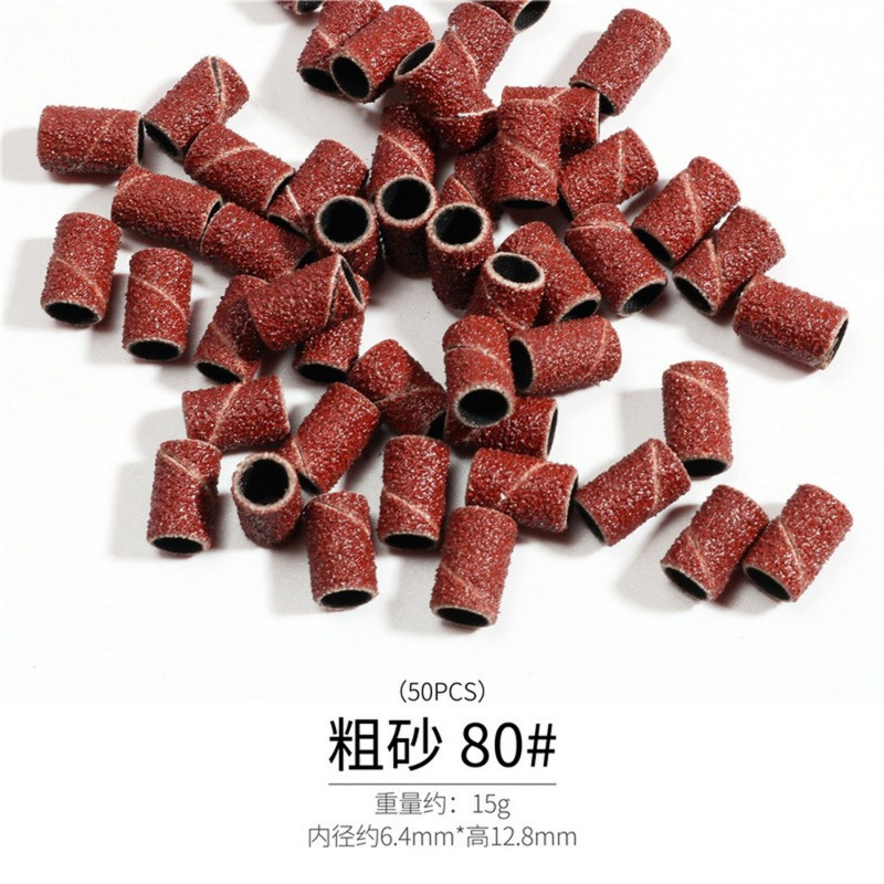 50Gb elektriskās nagu mākslas slīpēšanas lentes nagu UV želejas noņemšanai nagu urbjmašīnas piederumi #80 #120 #180 smilšu apļa manikīra rīks