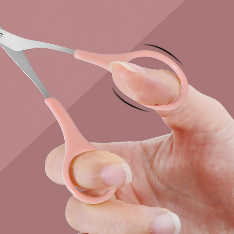 Trimer za obrve od nehrđajućeg čelika Škare Češalj Škare za dlačice za obrve Stezaljke za oblikovanje Brijač Trimer za njegu Dodaci za šminku 1kom