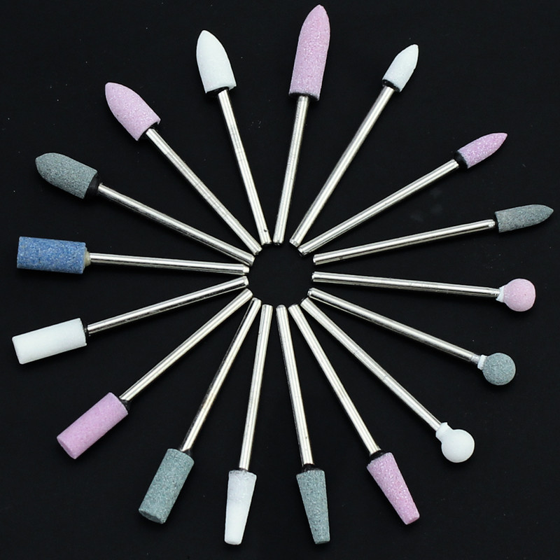 Keramikas akmens nagu urbjmašīnas frēze kutikulas manikīram elektriskie naglu uzgaļi piederumu ādai Rotary Burr instrumenti