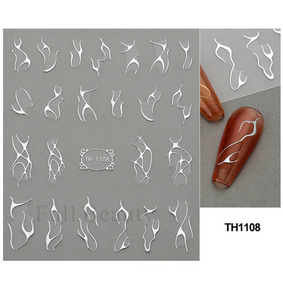 3D Metāla Zvaigzne Sirds Uzlīmes Nagiem Sudraba bronzas Saules Mēness Slīdņi Y2k Lāzera Līmes Uzlīmes Manikīra folijas Dekorācijas