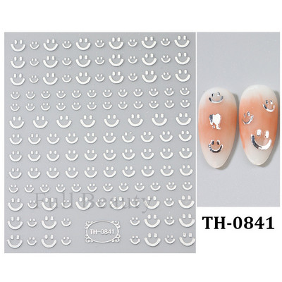 3D Metāla Zvaigzne Sirds Uzlīmes Nagiem Sudraba bronzas Saules Mēness Slīdņi Y2k Lāzera Līmes Uzlīmes Manikīra folijas Dekorācijas