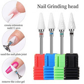 1kom Keramika Nokti Svrdlo Gel lak Keramička kutikula Uklonite glavu za brušenje Električna brusilica Zamjenjiva svrdla