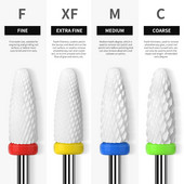 20 vrsta tvrdih keramičkih svrdla za nokte Rotirajući električni keramički rezač za manikuru Uklanjanje gel laka Turpija za nokte Pedikura