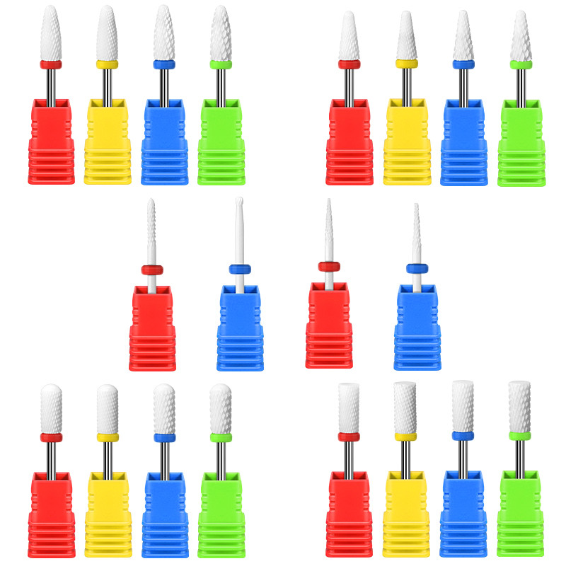 20 vrsta tvrdih keramičkih svrdla za nokte Rotirajući električni keramički rezač za manikuru Uklanjanje gel laka Turpija za nokte Pedikura