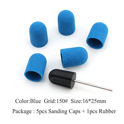 ERUIKA 5 KOM Električna burgija za nokte Blok brusnih čepova Traka Gumena osovina Grip Glodalo Alati za manikuru Pedikura Dodatak