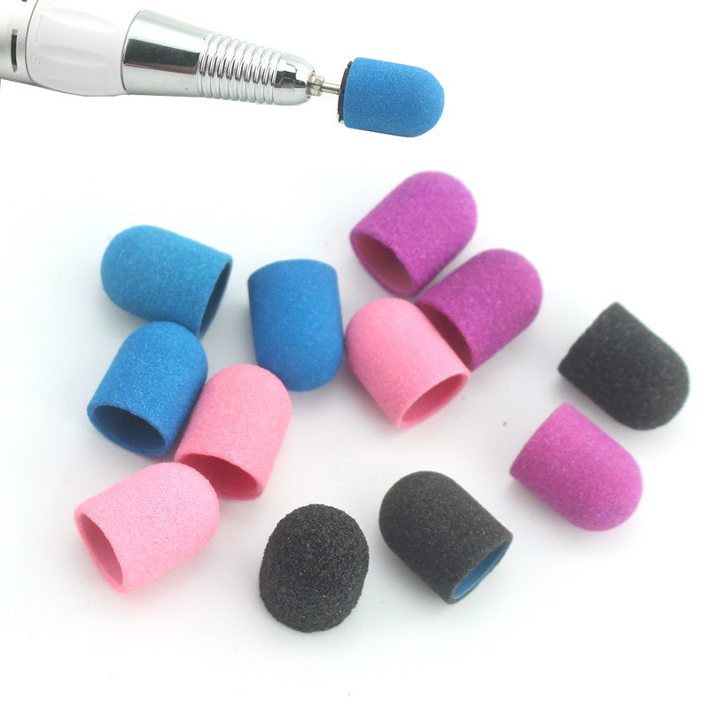 ERUIKA 5 KOM Električna burgija za nokte Blok brusnih čepova Traka Gumena osovina Grip Glodalo Alati za manikuru Pedikura Dodatak