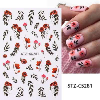 French Tips Naljepnice za nokte 3D sjajni svjetlucavi srebrni bijeli klizači Naljepnice Nail Art Dekoracije Ljepljive folije Manikura TRSTZCS068