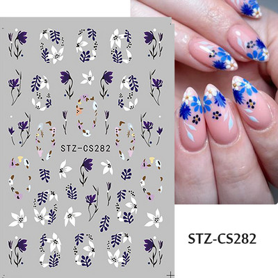 French Tips Naljepnice za nokte 3D sjajni svjetlucavi srebrni bijeli klizači Naljepnice Nail Art Dekoracije Ljepljive folije Manikura TRSTZCS068