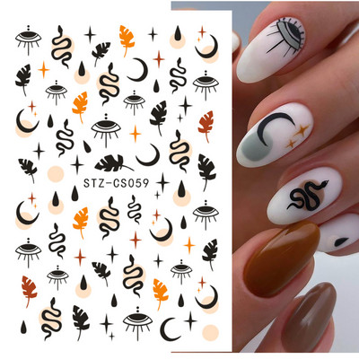 French Tips Naljepnice za nokte 3D sjajni svjetlucavi srebrni bijeli klizači Naljepnice Nail Art Dekoracije Ljepljive folije Manikura TRSTZCS068