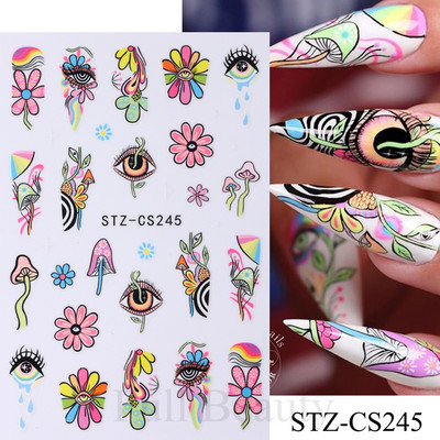 French Tips Naljepnice za nokte 3D sjajni svjetlucavi srebrni bijeli klizači Naljepnice Nail Art Dekoracije Ljepljive folije Manikura TRSTZCS068