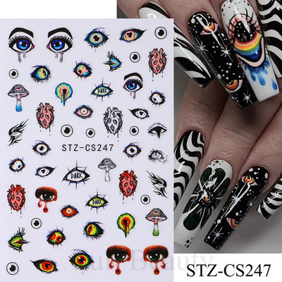 French Tips Naljepnice za nokte 3D sjajni svjetlucavi srebrni bijeli klizači Naljepnice Nail Art Dekoracije Ljepljive folije Manikura TRSTZCS068