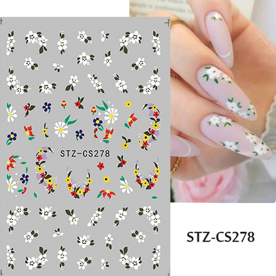 French Tips Naljepnice za nokte 3D sjajni svjetlucavi srebrni bijeli klizači Naljepnice Nail Art Dekoracije Ljepljive folije Manikura TRSTZCS068