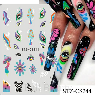 French Tips Naljepnice za nokte 3D sjajni svjetlucavi srebrni bijeli klizači Naljepnice Nail Art Dekoracije Ljepljive folije Manikura TRSTZCS068