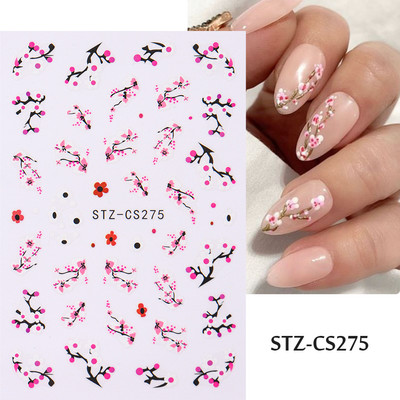 French Tips Naljepnice za nokte 3D sjajni svjetlucavi srebrni bijeli klizači Naljepnice Nail Art Dekoracije Ljepljive folije Manikura TRSTZCS068