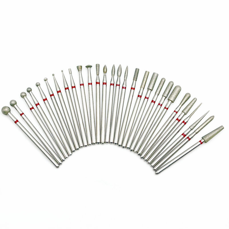 10 buc. Set de freze cu diamante pentru cuticule pentru curățarea unghiilor freză pentru manichiură accesorii freze electrice pentru îndepărtarea pielii moarte