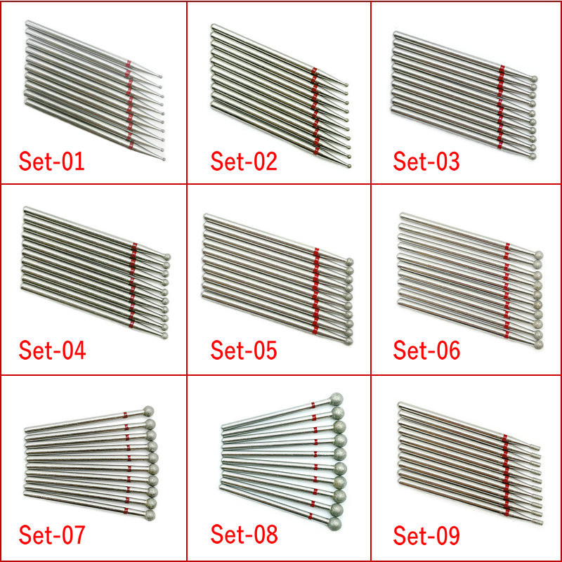 10 buc. Set de freze cu diamante pentru cuticule pentru curățarea unghiilor freză pentru manichiură accesorii freze electrice pentru îndepărtarea pielii moarte