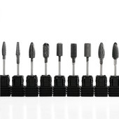 9 tipa melna titāna volframa karbīda nagu urbjmašīna Manikīra urbjmašīnas piederumi, frēzes, noņemšanas želejas instrumenti