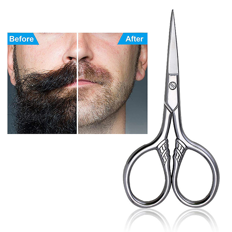 1 gab. Nerūsējošā tērauda mazs grims kopšanas šķēres uzacis manikīram nagu kutikulas bārdas un ūsu griezējs deguna matu rīks