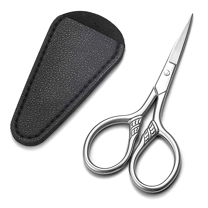 1 gab. Nerūsējošā tērauda mazs grims kopšanas šķēres uzacis manikīram nagu kutikulas bārdas un ūsu griezējs deguna matu rīks