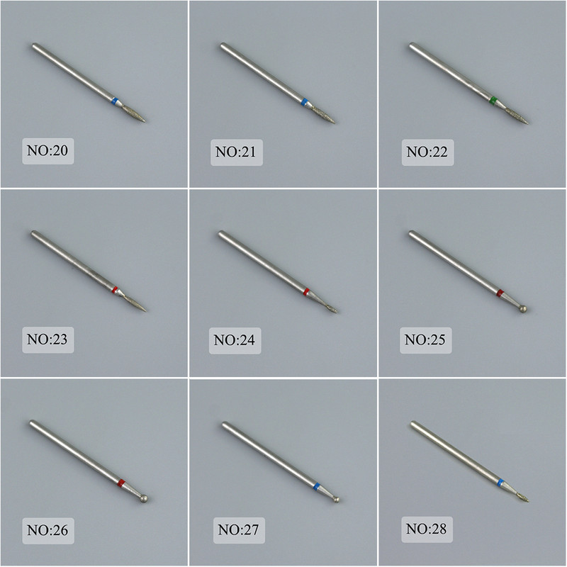 28 féle gyémánt körömfúró maró manikűrhöz.