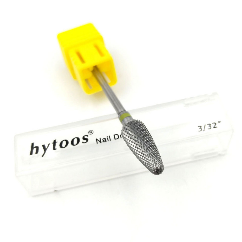 HYTOOS XF keményfém körömfúró 3/32"-es forgó manikűrvágó bitek manikűrhöz körömfúró tartozékok Marószerszámok