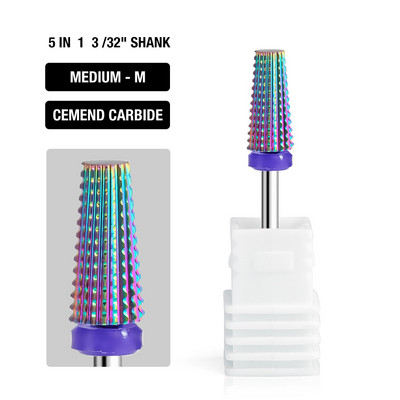 Karbīda volframa nagu urbjmašīna manikīra urbjmašīna frēzēšanai nagu vīlēm Bufera nagu mākslas aprīkojuma piederums