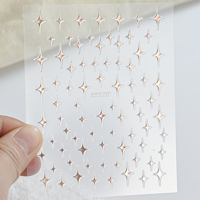 1 buc 3D holografice Fluture Alb Unghii Glisor Laser Decalcomanii autoadezivi Modele Fluturi lichide Autocolante de decorare