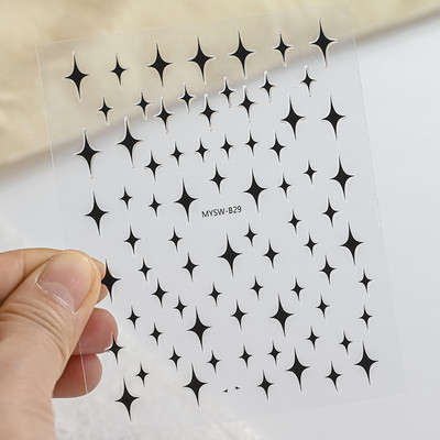 1 buc 3D holografice Fluture Alb Unghii Glisor Laser Decalcomanii autoadezivi Modele Fluturi lichide Autocolante de decorare