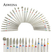 7 KOM dijamantnih rezača za set za manikuru, komplet svrdla za nokte od silikonske keramike i kamena, set glodala za stroj za manikuru za pedikuru