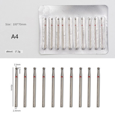 10gab./komplektā Nagu instrumenti Aksesuāri Dimanta nagu urbjmašīna Rotējošie elektriskie frēzes pedikīram Manikīra vīles kutikulas urbis