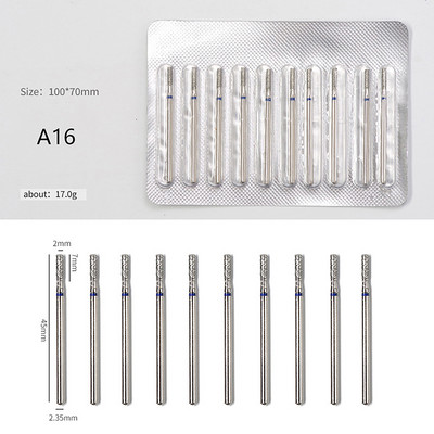 10gab./komplektā Nagu instrumenti Aksesuāri Dimanta nagu urbjmašīna Rotējošie elektriskie frēzes pedikīram Manikīra vīles kutikulas urbis