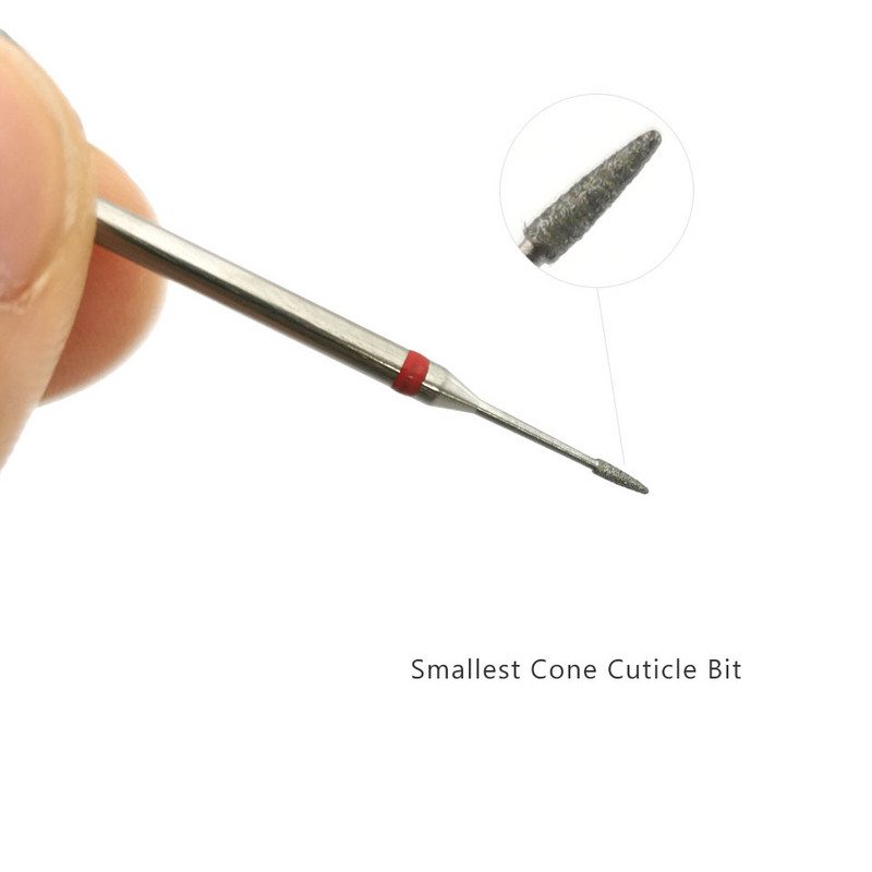 HYTOOS maza konusa slīpēšanas galviņa smalki dimanta kutikulas nagu urbji 3/32 rotējošie nagu urbji elektriskie urbji