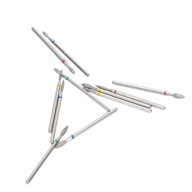 Dimanta manikīra urbis nagiem Profesionāli kutikulas tīrīšanas uzgaļi akrila gēla nagiem Manikīra pedikīra veidošanas instrumenti