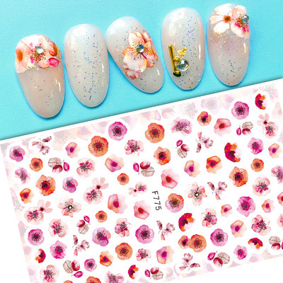 1Gb multfilmas putnu kaktusa nagu mākslas uzlīme Līmējošā uzlīme Abstrakta kļavas lapas lentes nagu uzlīme nagu mākslas piederumi