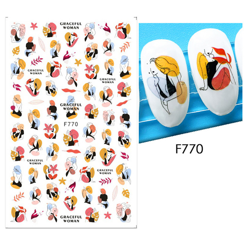 1Gb multfilmas putnu kaktusa nagu mākslas uzlīme Līmējošā uzlīme Abstrakta kļavas lapas lentes nagu uzlīme nagu mākslas piederumi