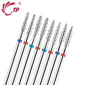 TP 2 kom plamena dijamantna svrdla za nokte 3/32" spiralno svrdlo za manikuru s česticama za brusilicu za nokte Savjeti Alati za čišćenje zanoktica