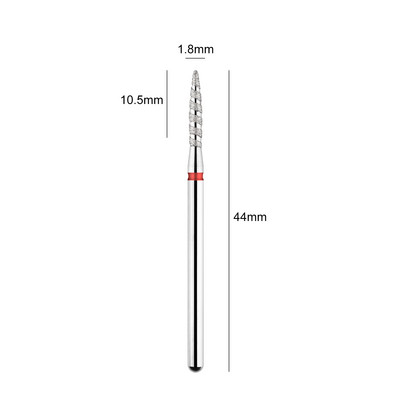 TP 2 kom plamena dijamantna svrdla za nokte 3/32" spiralno svrdlo za manikuru s česticama za brusilicu za nokte Savjeti Alati za čišćenje zanoktica