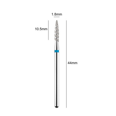 TP 2 kom plamena dijamantna svrdla za nokte 3/32" spiralno svrdlo za manikuru s česticama za brusilicu za nokte Savjeti Alati za čišćenje zanoktica
