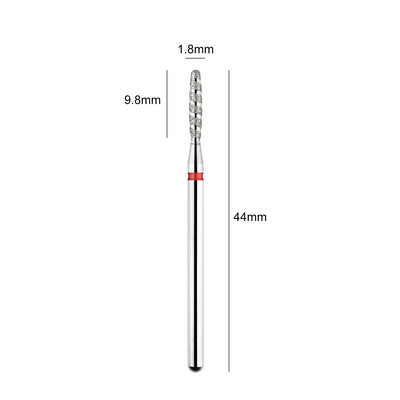 TP 2 kom plamena dijamantna svrdla za nokte 3/32" spiralno svrdlo za manikuru s česticama za brusilicu za nokte Savjeti Alati za čišćenje zanoktica