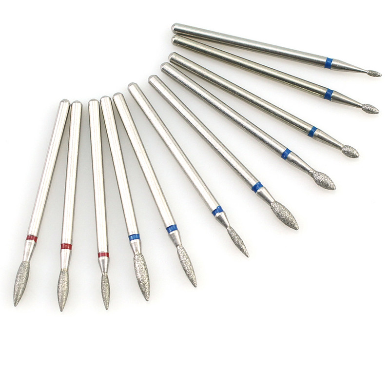 1 gab dimanta frēzes manikīram Rotējošie nagu urbji elektriskie pedikīra mašīnas aprīkojums kutikulas noņemšanas instrumenti