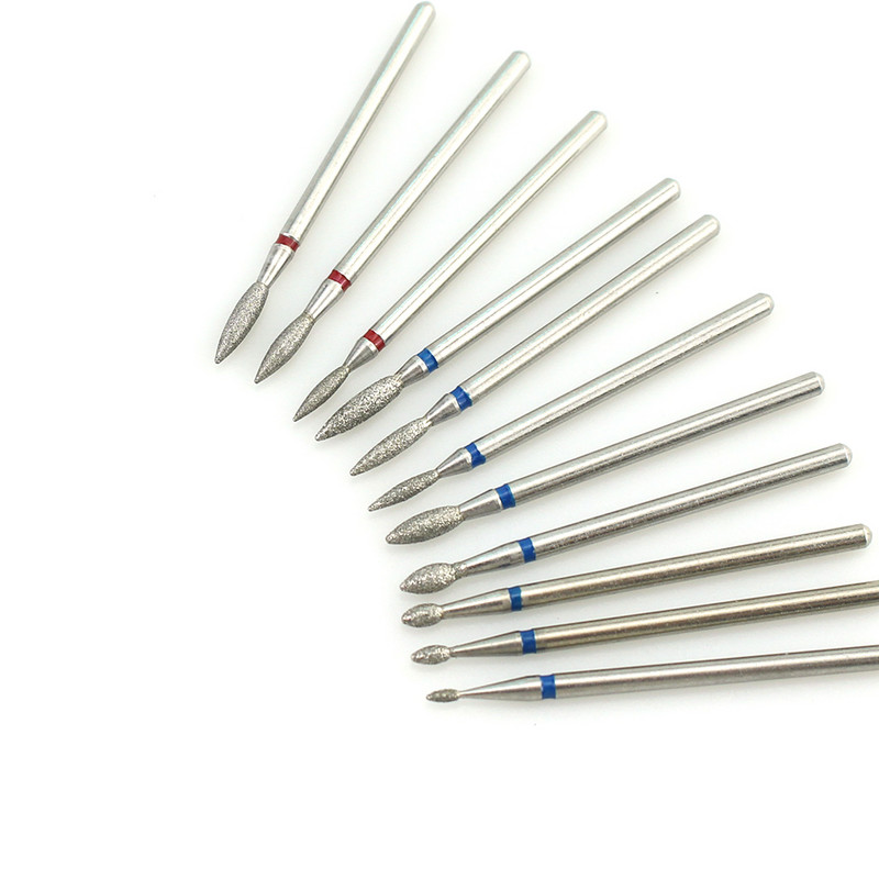 1 gab dimanta frēzes manikīram Rotējošie nagu urbji elektriskie pedikīra mašīnas aprīkojums kutikulas noņemšanas instrumenti