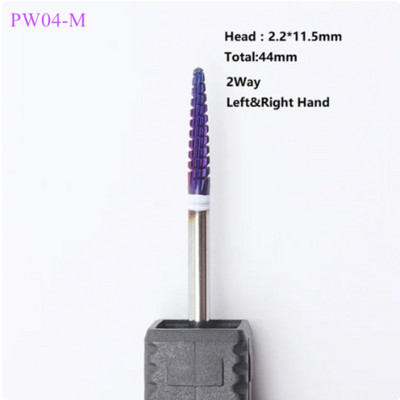 Violeta karbīda nagu urbji Frēzes manikīram Noņemt želeju Elektriskā vīle Piederumi Instruments Nagu pildīšanas urbis 1P