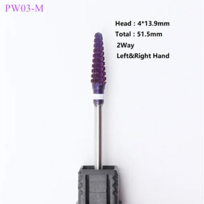 Violeta karbīda nagu urbji Frēzes manikīram Noņemt želeju Elektriskā vīle Piederumi Instruments Nagu pildīšanas urbis 1P