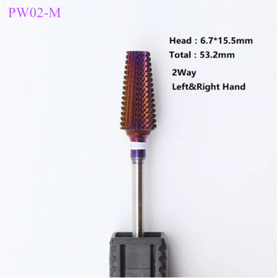 Violeta karbīda nagu urbji Frēzes manikīram Noņemt želeju Elektriskā vīle Piederumi Instruments Nagu pildīšanas urbis 1P