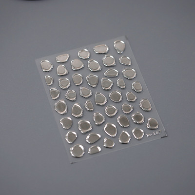 1 loksnes spīdīgs zelta lāzers, 3D Ziemassvētku loks nagu mākslas uzlīme, reljefs, mugurpuse, lipīga nagu mākslas uzlīme, DIY manikīra dekori, slīdņi